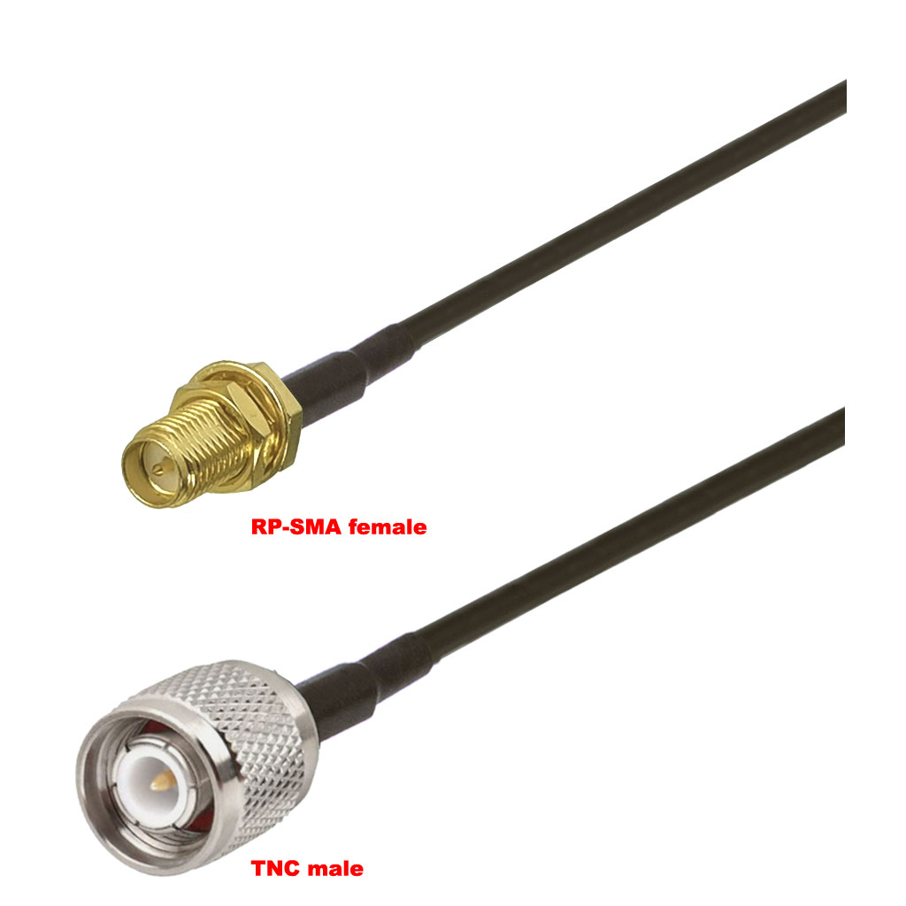 Cablu coaxial, RG174, 3m, RPSMA male TNC male