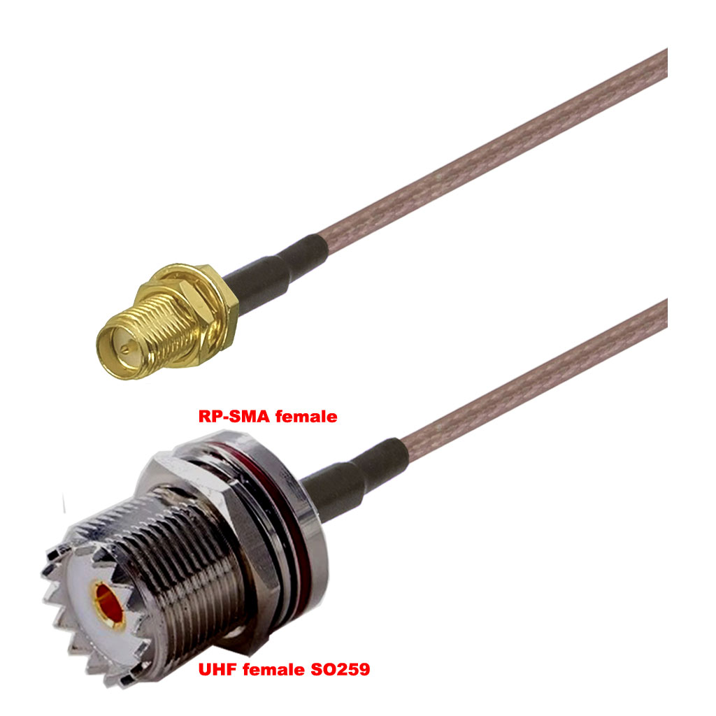 Cablu coaxial, RG316, 3m, RPSMA female UHF female (SO259)