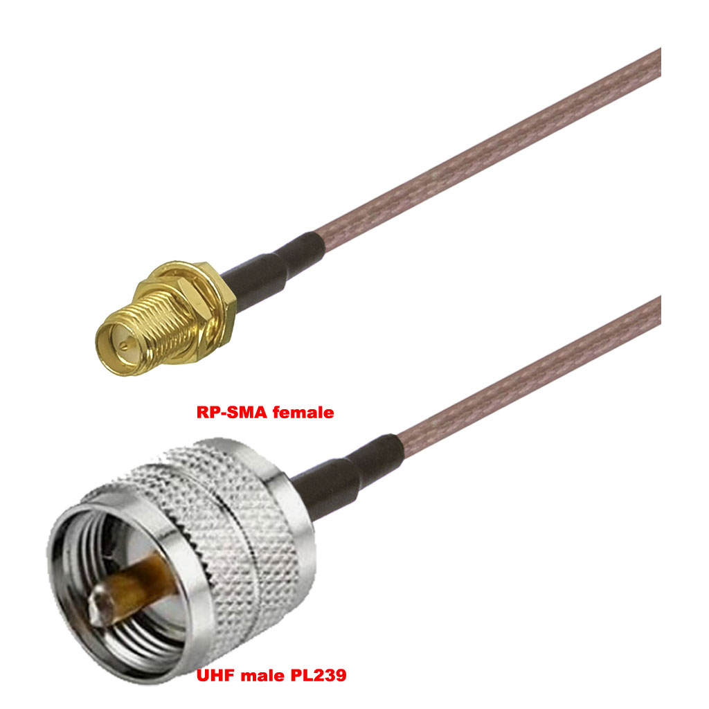 Cablu coaxial, RG316, 3m, RPSMA female UHF male (PL239)