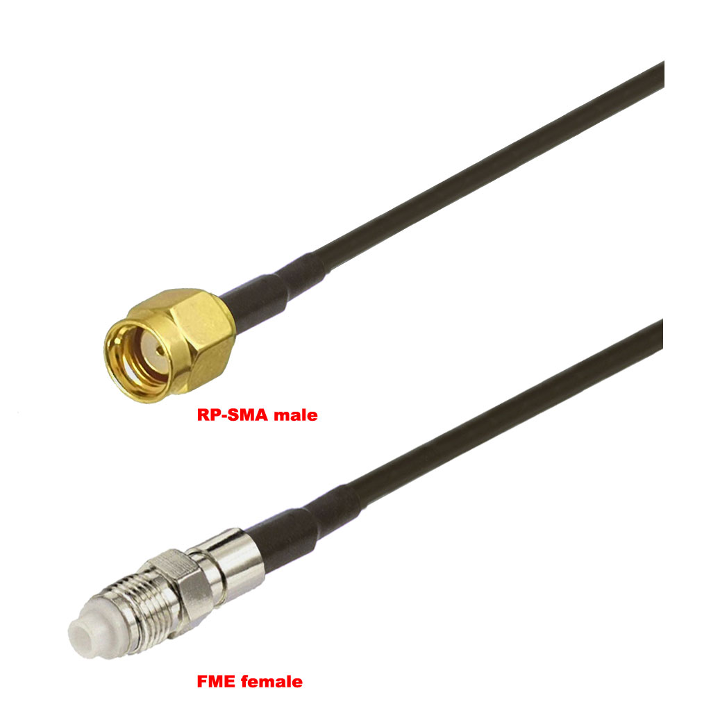 Cablu coaxial, RG174, 3m, RPSMA male FME female