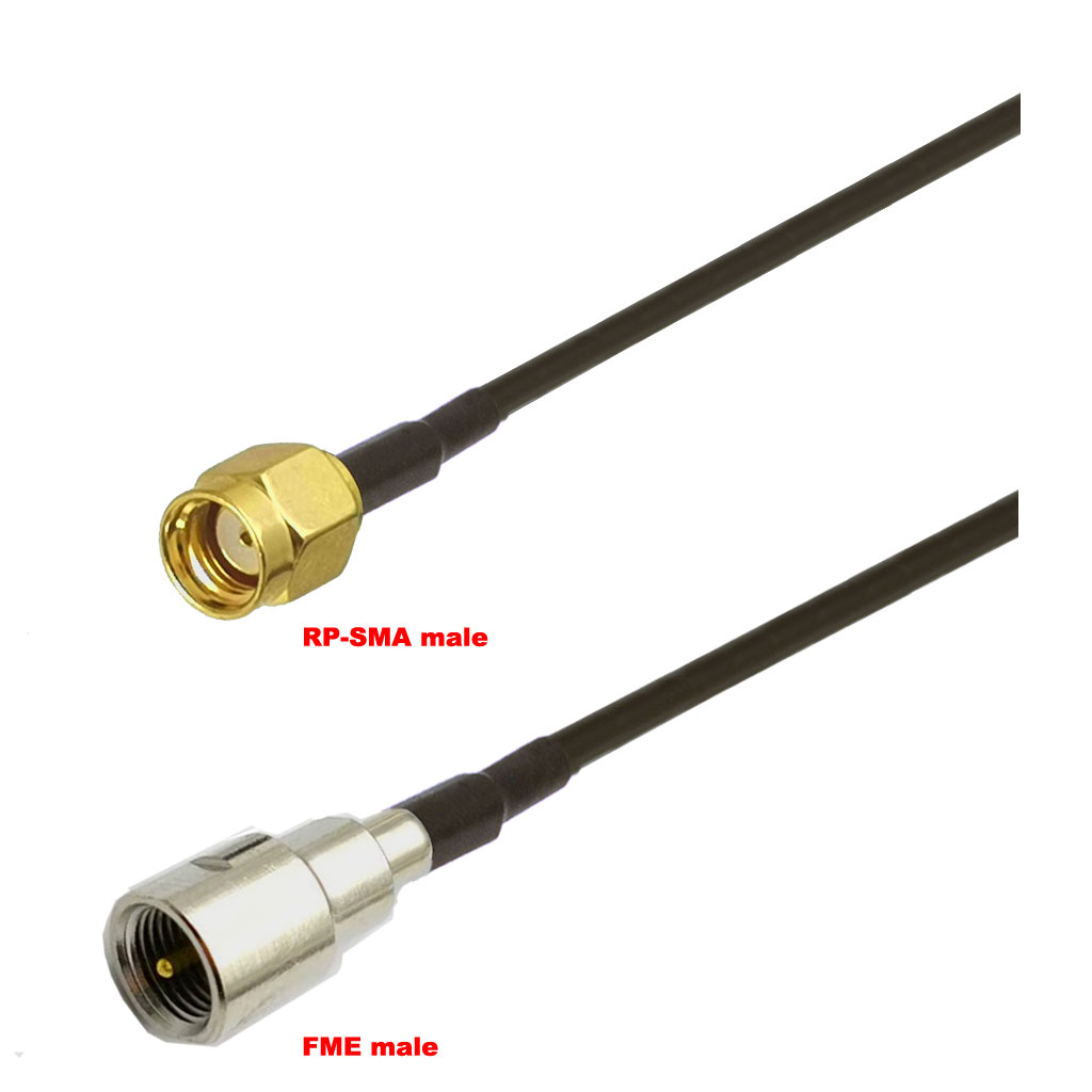 Cablu coaxial, RG174, 3m, RPSMA male FME male