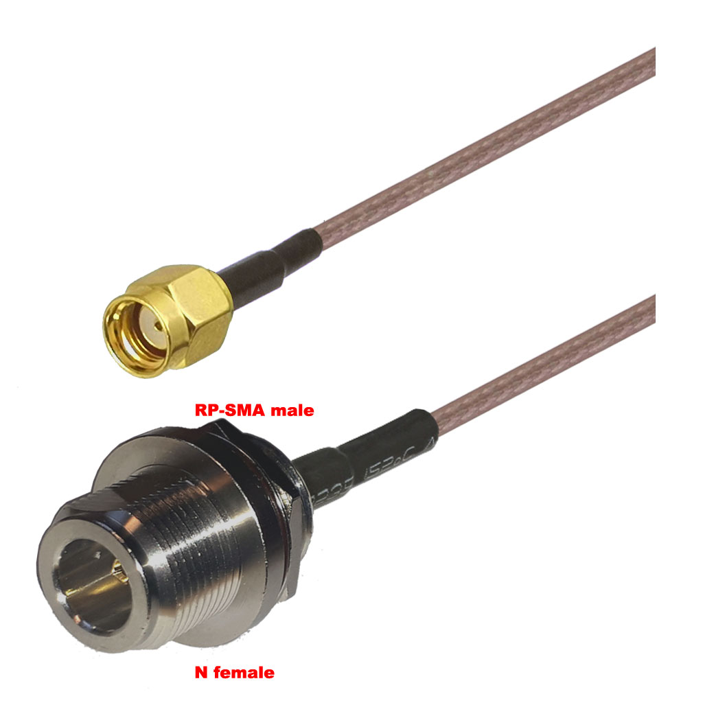 Cablu coaxial, RG316, 3m, RPSMA male N female