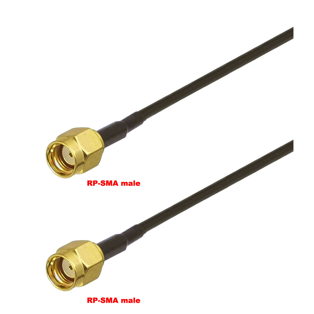 Cablu coaxial, RG174, 3m, RPSMA male RPSMA male