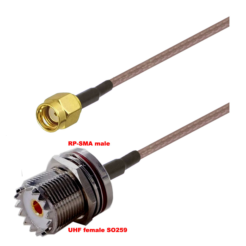 Cablu coaxial, RG316, 3m, RPSMA male UHF female (SO259)