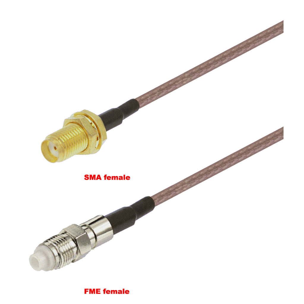 Cablu coaxial, RG316, 3m, SMA female FME female