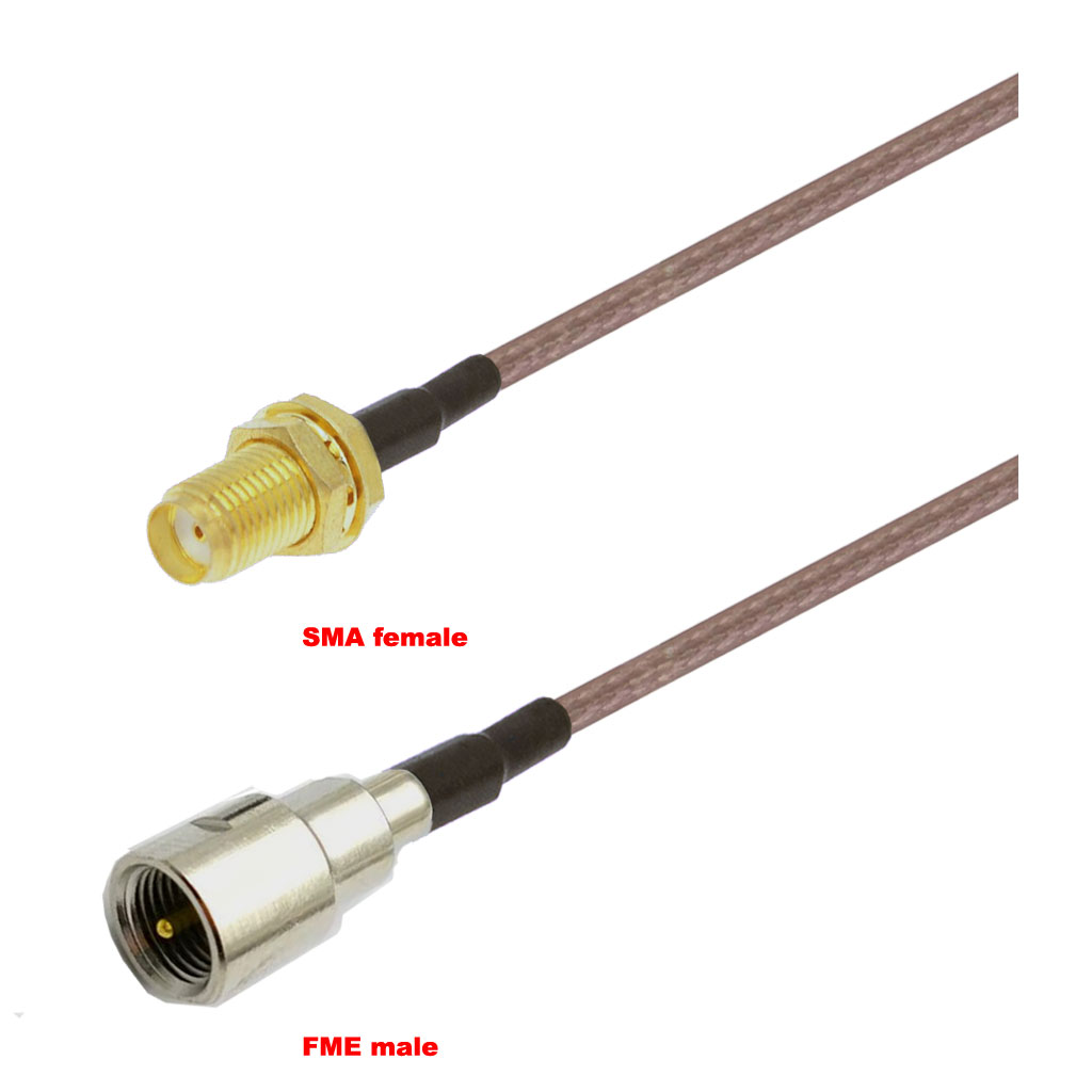 Cablu coaxial, RG316, 3m, SMA female FME male