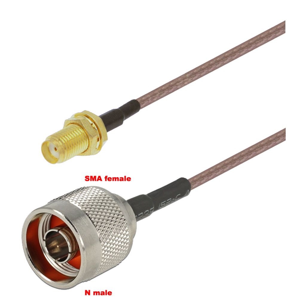 Cablu coaxial, RG316, 3m, SMA female N male