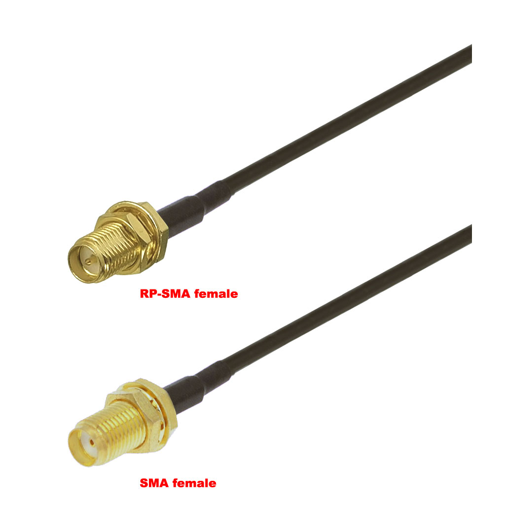 Cablu coaxial, RG174, 50cm, SMA female RPSMA female