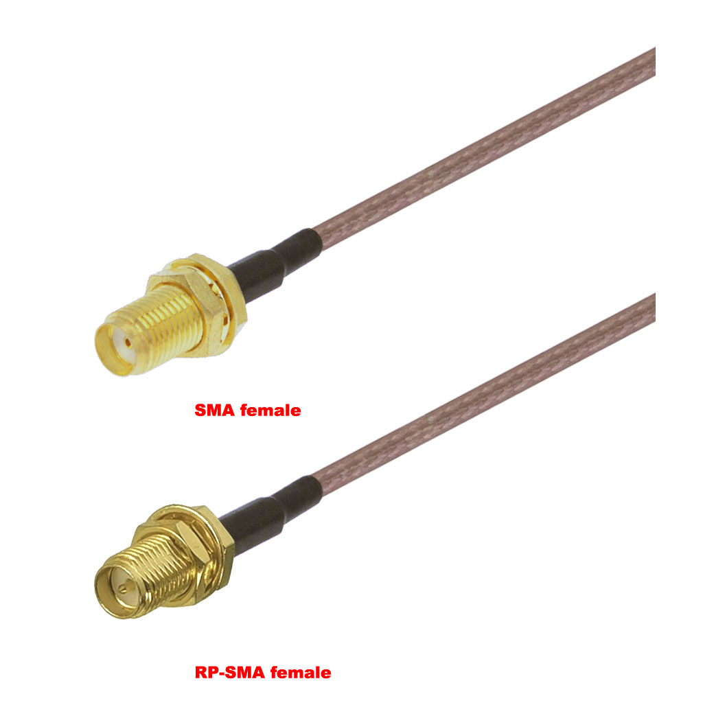 Cablu coaxial, RG316, 50cm, SMA female RPSMA female