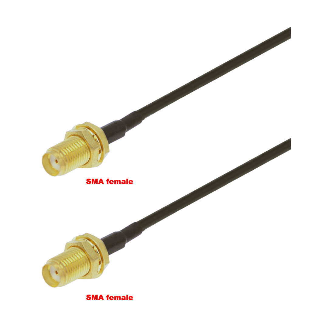 Cablu coaxial, RG174, 3m, SMA female SMA female