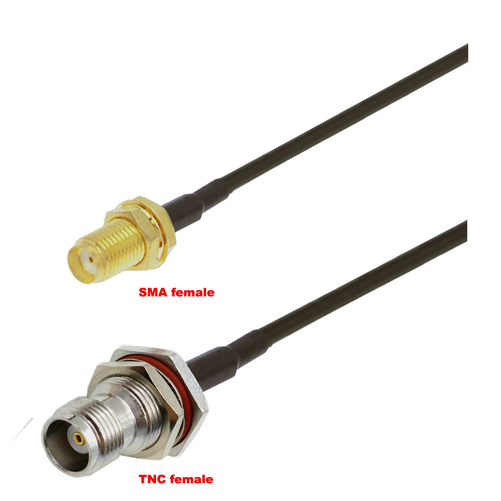 Cablu coaxial, RG174, 3m, SMA female TNC female