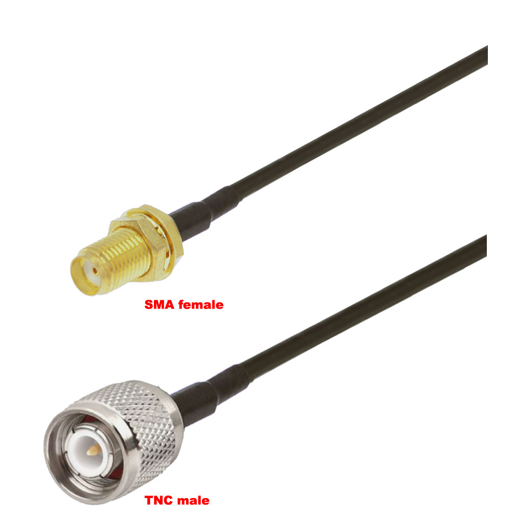 Cablu coaxial, RG174, 3m, SMA female TNC male