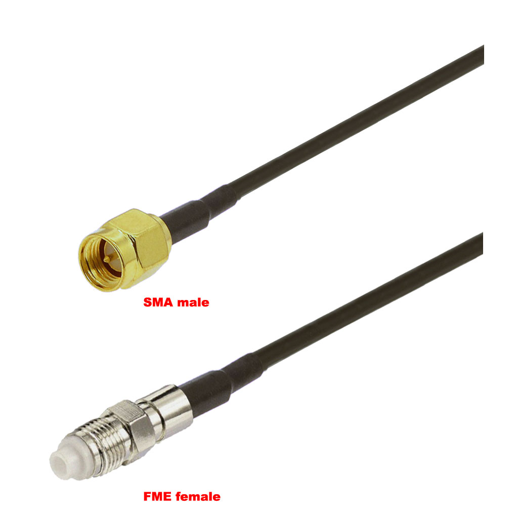 Cablu coaxial, RG174, 3m, SMA male FME female