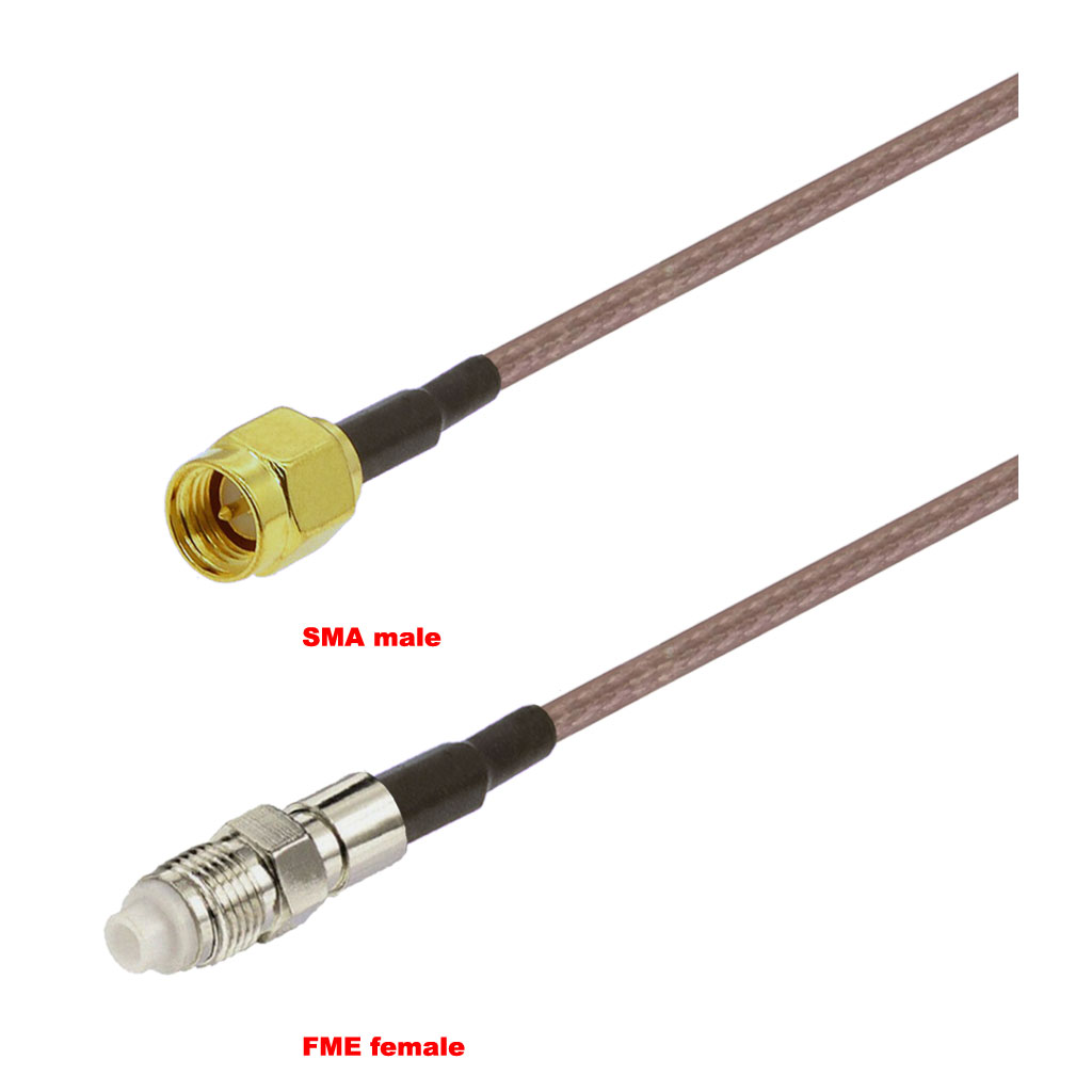 Cablu coaxial, RG316, 3m, SMA male FME female