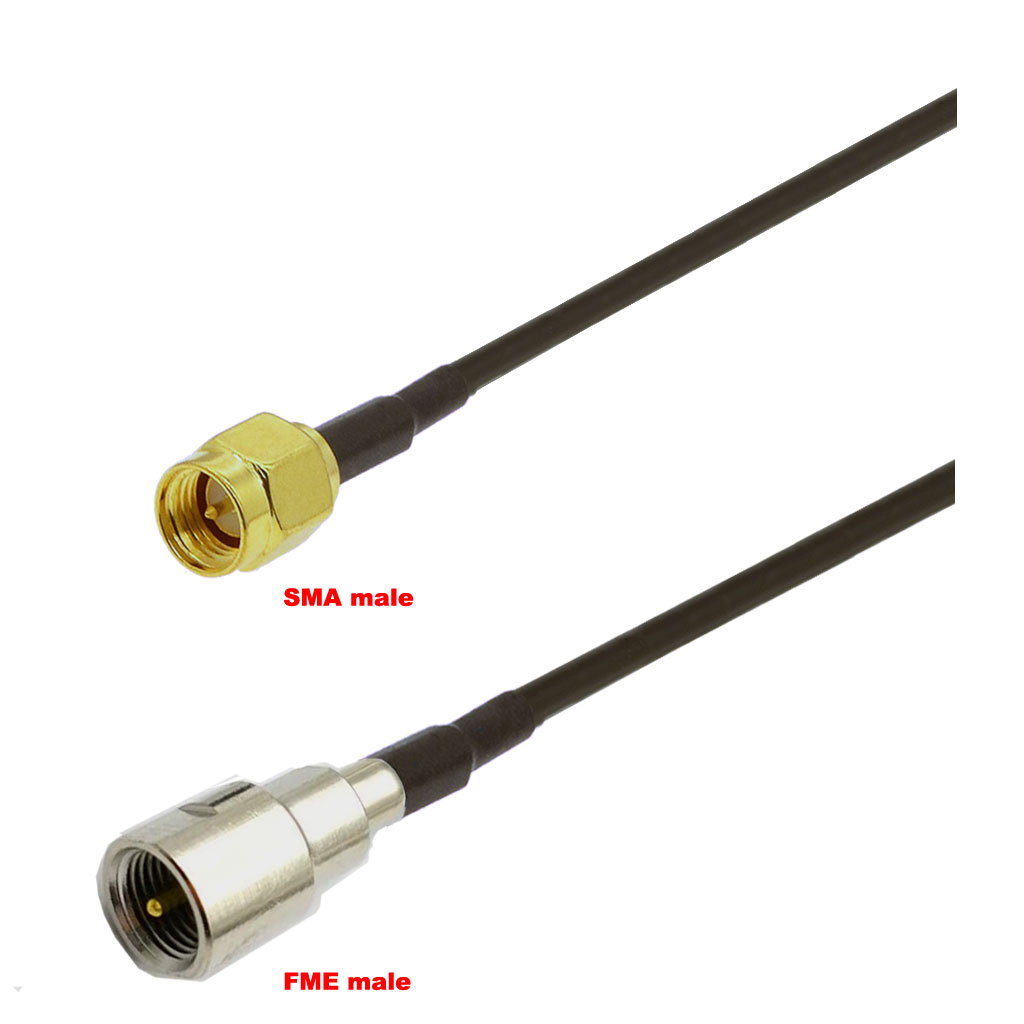 Cablu coaxial, RG174, 3m, SMA male FME male