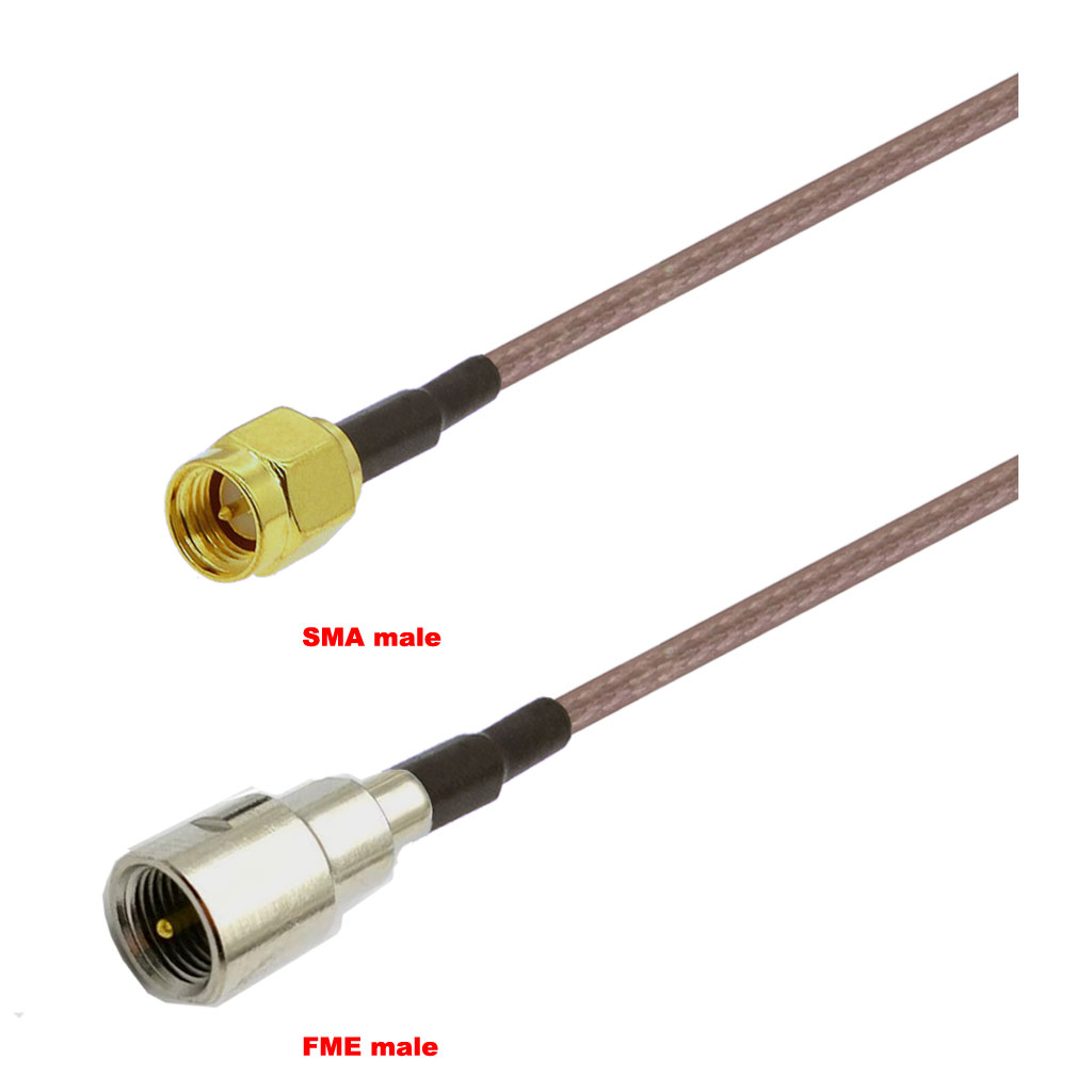 Cablu coaxial, RG316, 3m, SMA male FME male
