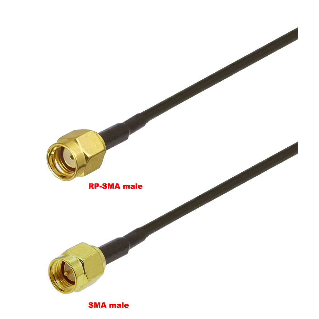 Cablu coaxial, RG174, 3m, SMA male RPSMA male