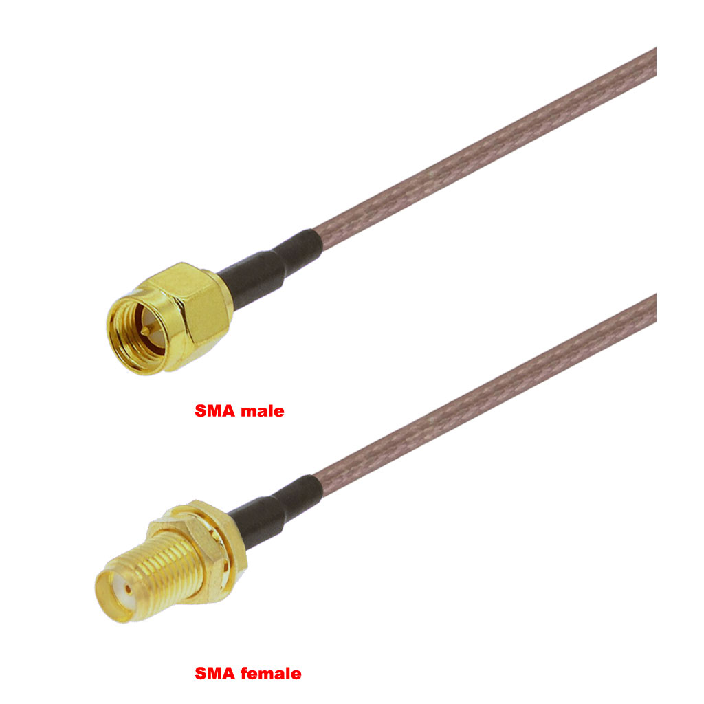 Cablu coaxial, RG316, 3m, SMA male SMA female