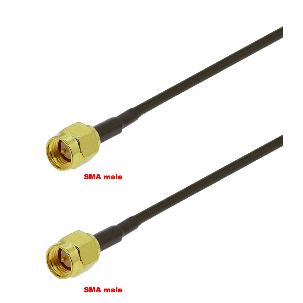 Cablu coaxial, RG174, 3m, SMA male SMA female