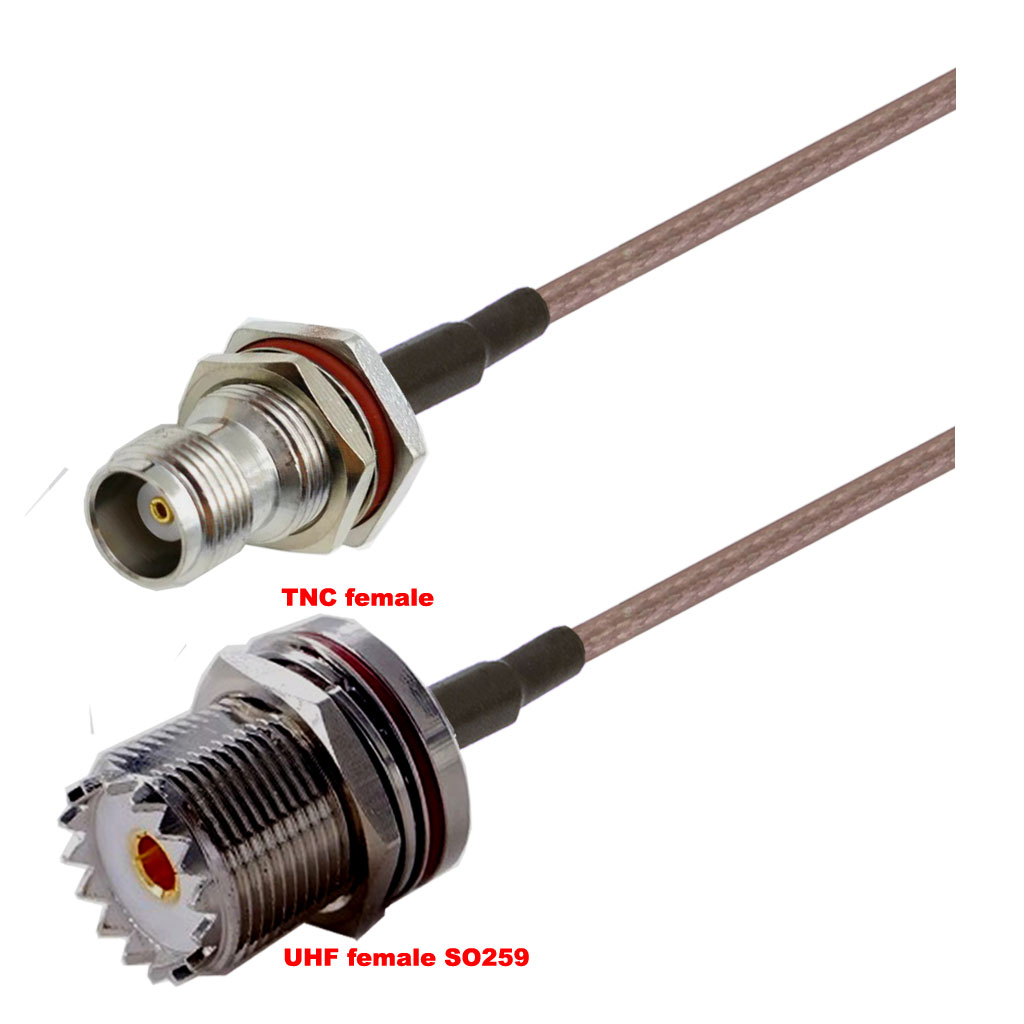 Cablu coaxial, RG316, 3m, TNC female UHF female (SO259)