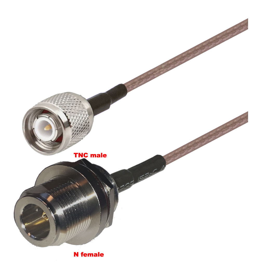 Cablu coaxial, RG316, 3m, TNC male N female