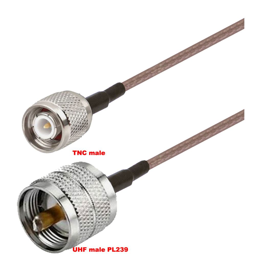 Cablu coaxial, RG316, 3m, TNC male UHF male (PL239)