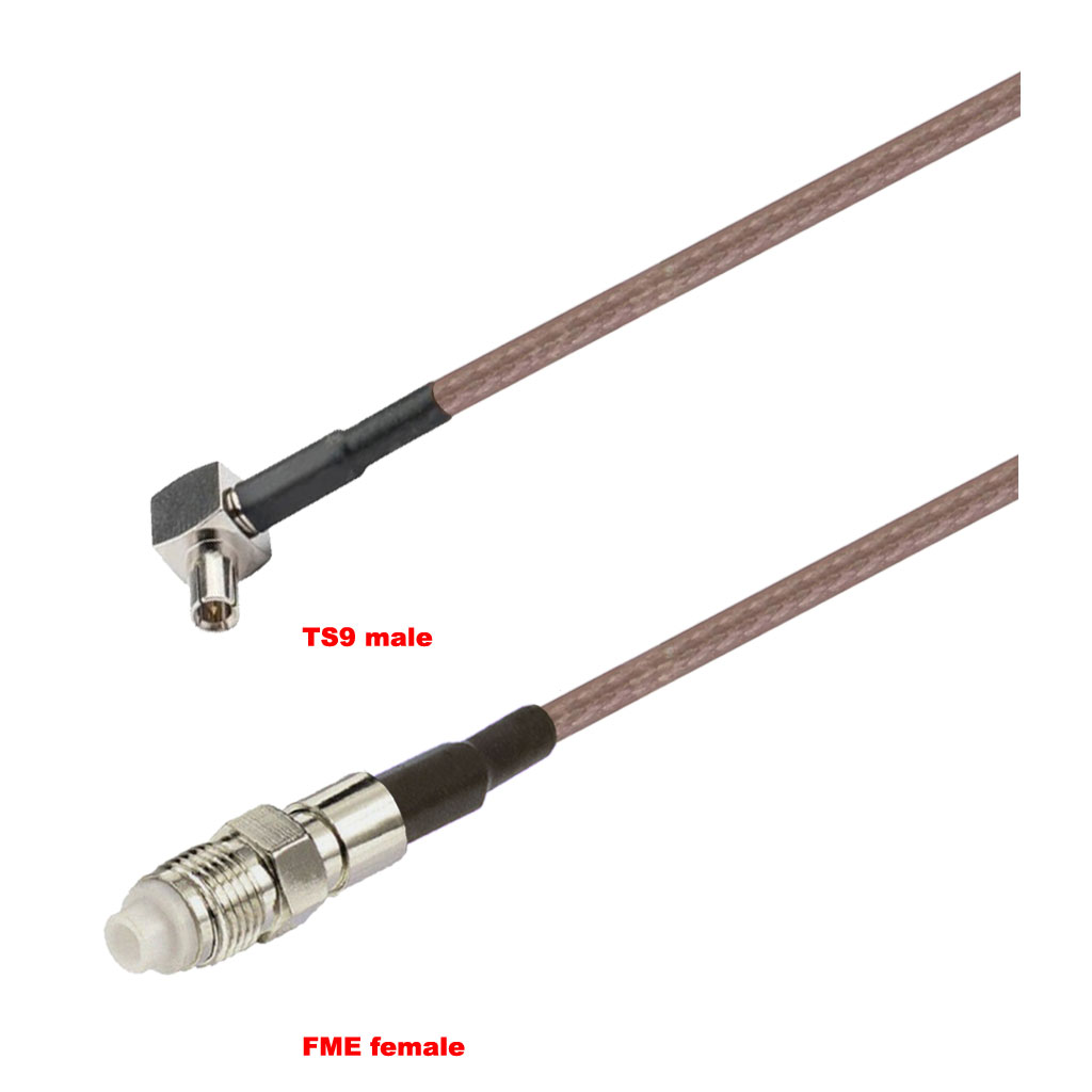 Cablu coaxial, RG316, 3m, TS9 male FME female