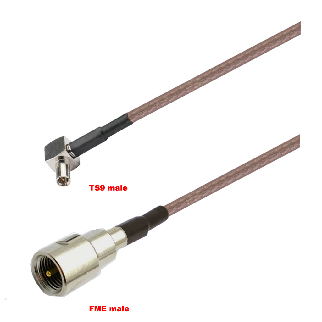 Cablu coaxial, RG316, 3m, TS9 male FME male