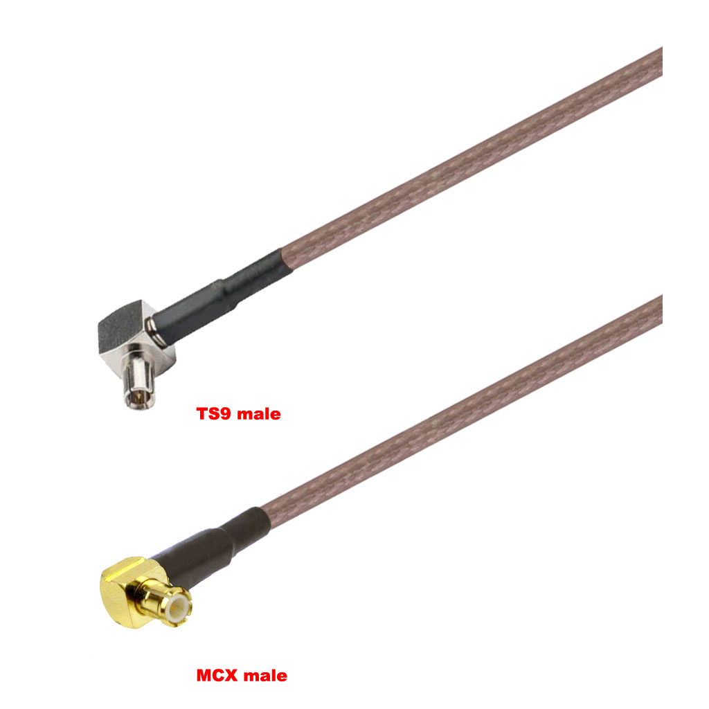 Cablu coaxial, RG316, 3m, TS9 male MCX male