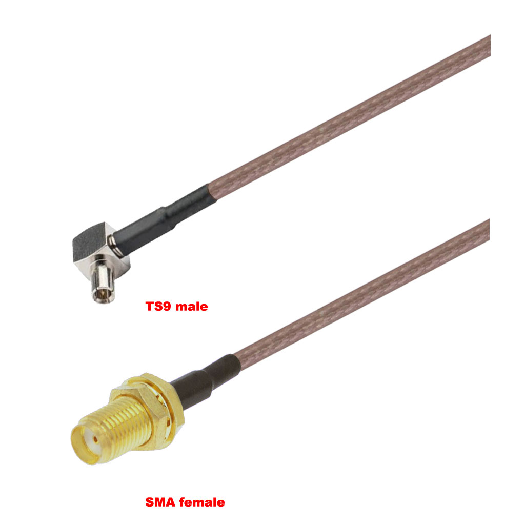 Cablu coaxial, RG316, 3m, TS9 male SMA female