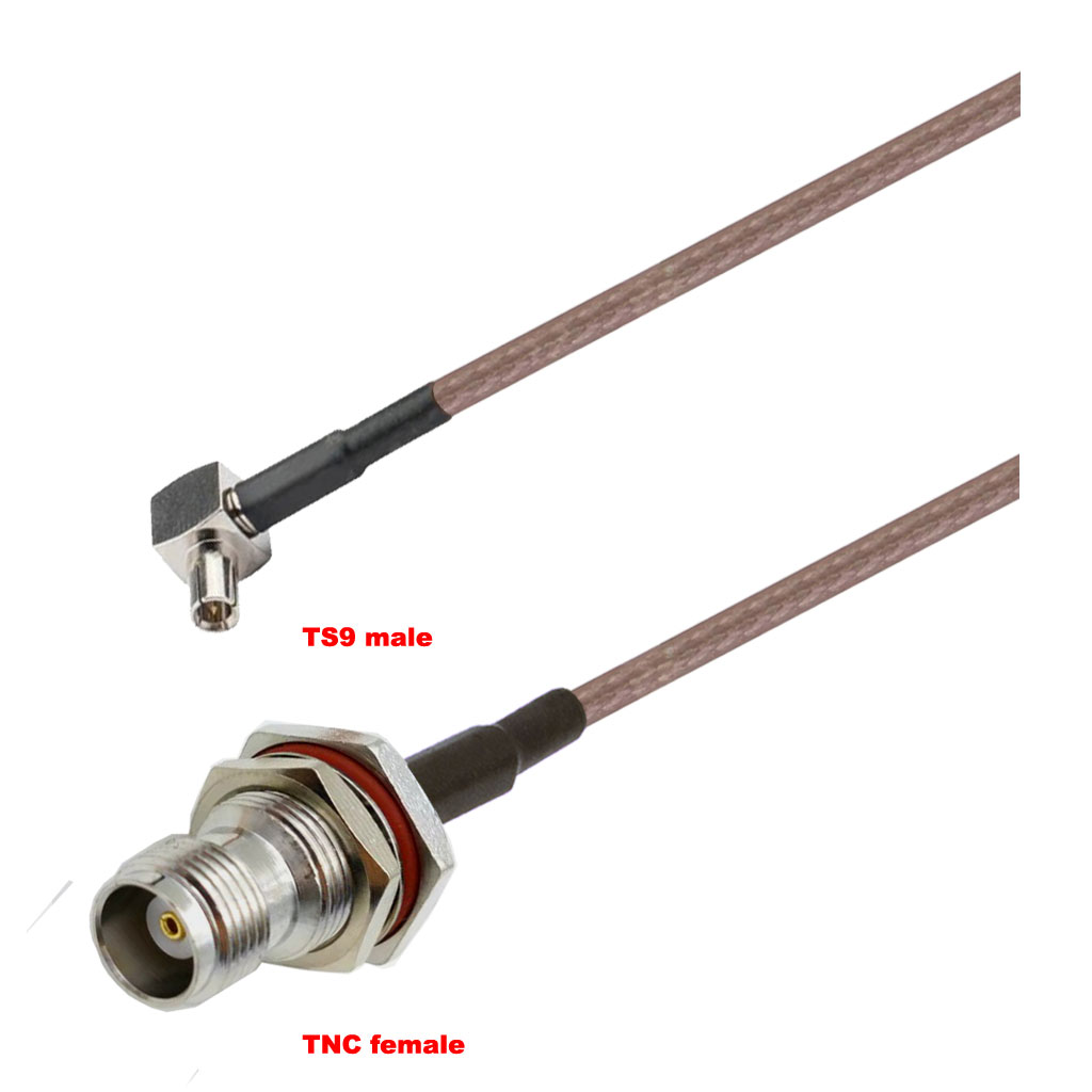 Cablu coaxial, RG316, 3m, TS9 male TNC female