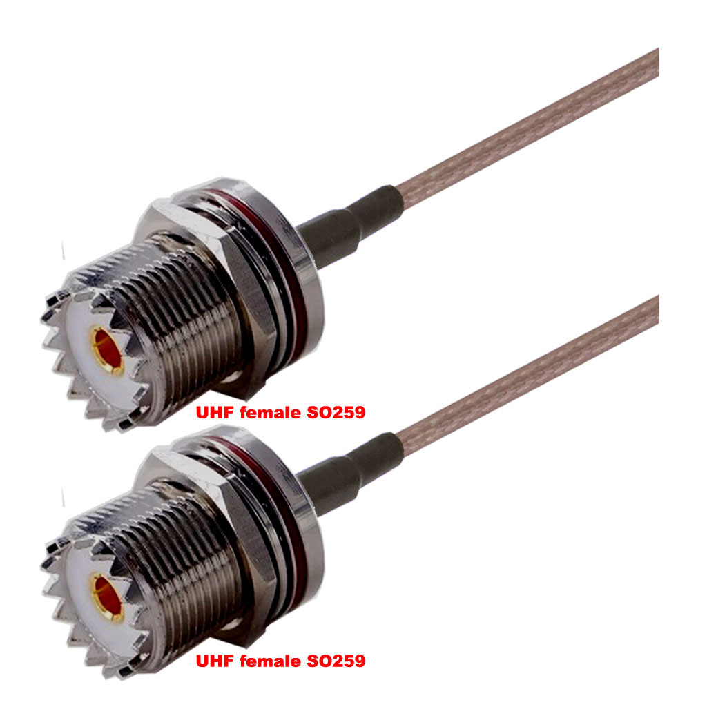 Cablu coaxial, RG316, 3m, UHF female (SO259) UHF female (SO259)