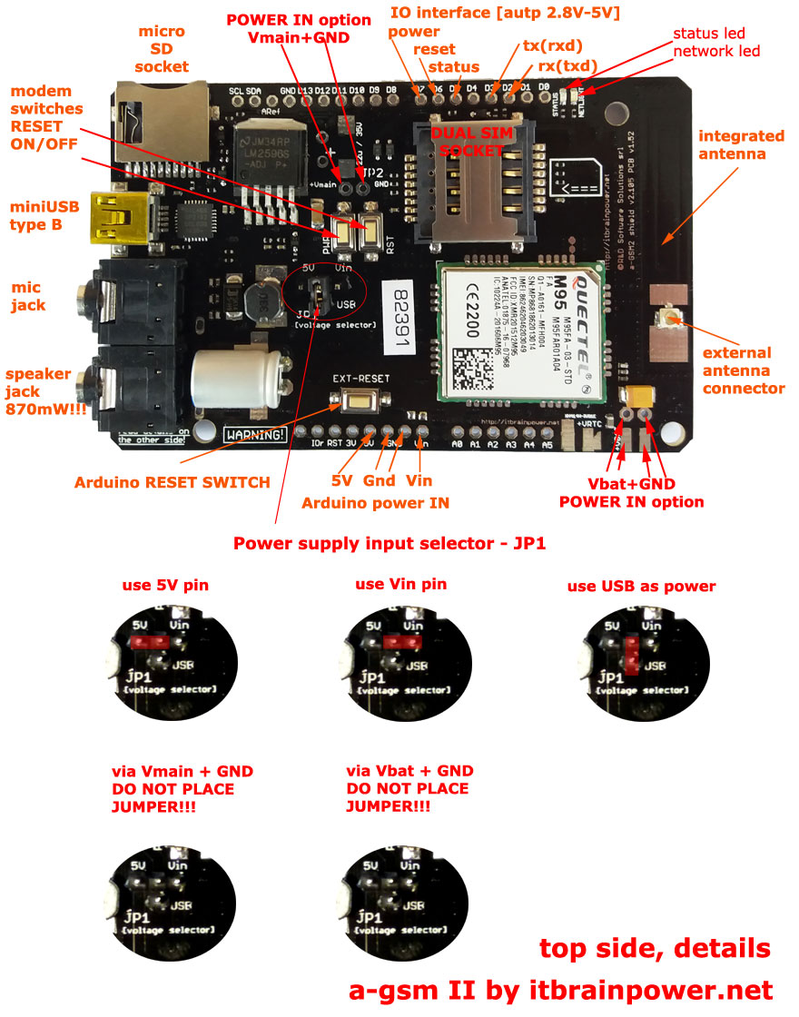 a-gsmII shield v 2.105 DUAL SIM GSM SHIELD - compatibil ARDUINO 