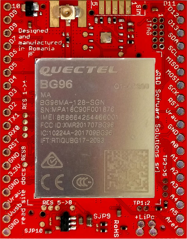 xyz-mIoT BG96 - modul IoT cu modem LTE CATM1, NBIoT si GSM